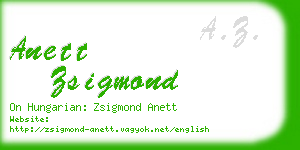 anett zsigmond business card